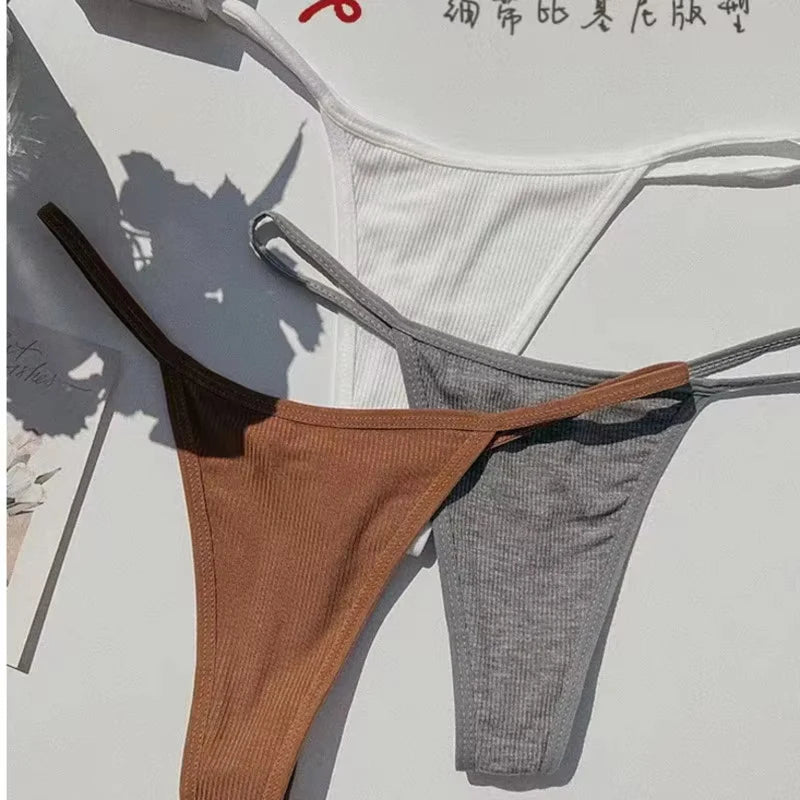 Basit Çizgili İnce Seksi Tanga